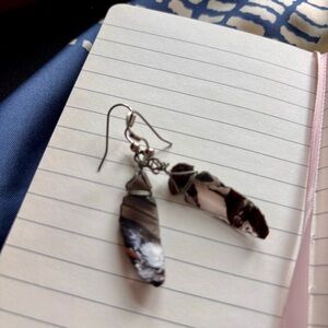 🆕Hand-Knapped Mahogany Obsidian Drop Earrings | Dark Academia | Boho Chic